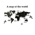 Mapa-Múndi Adesivo de Parede 3D em Acrílico