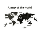 Mapa-Múndi Adesivo de Parede 3D em Acrílico
